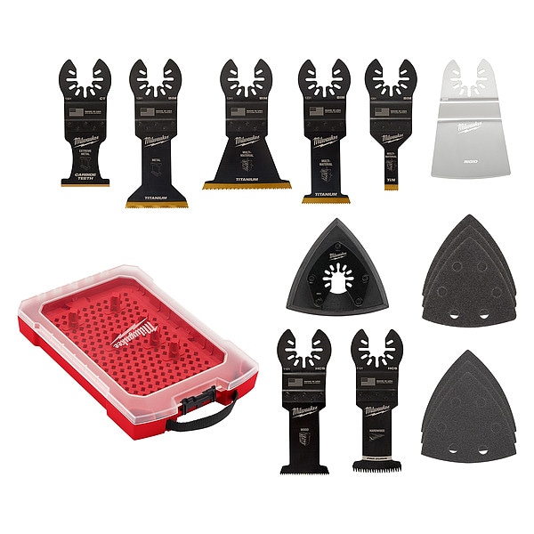 OscilToolBladeSet, 8pcs, W:0.375"to2.5"