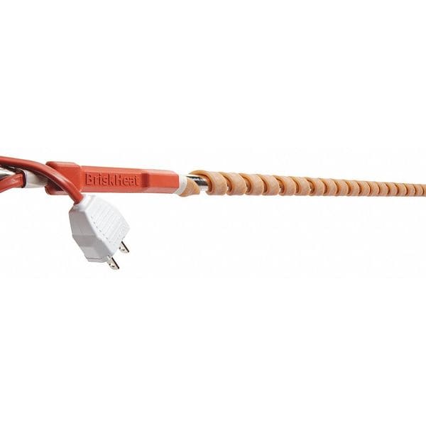 Heating Tape, 120 Degrees F Preset Thermostat, Silicone, 120V, 120W, 0.5"W x 20 ft.