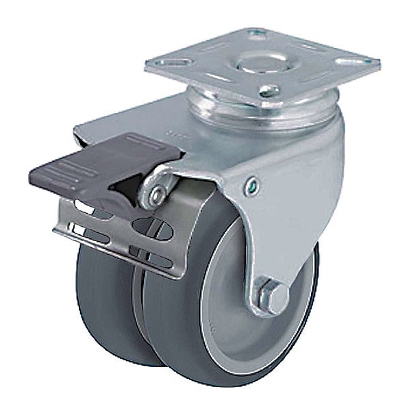 Plate Caster, 220 lb. Load Rating
