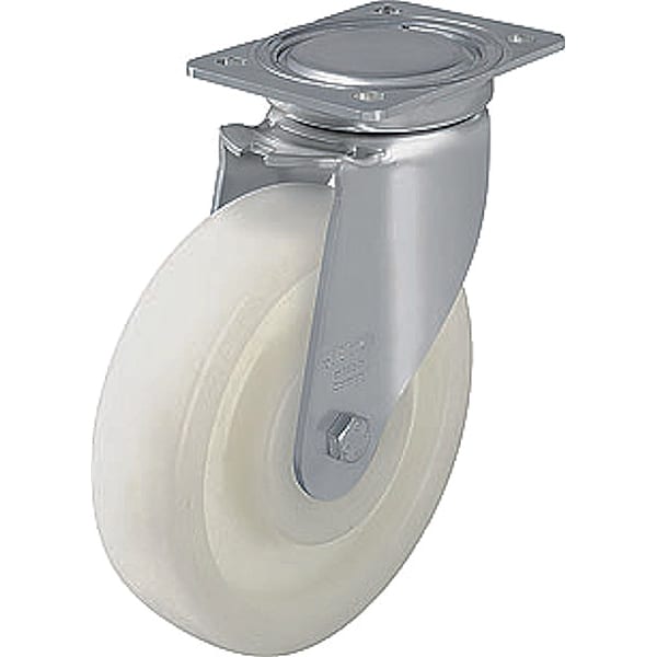 Plate Caster, Swivel, Nylon, 9 5/8"H