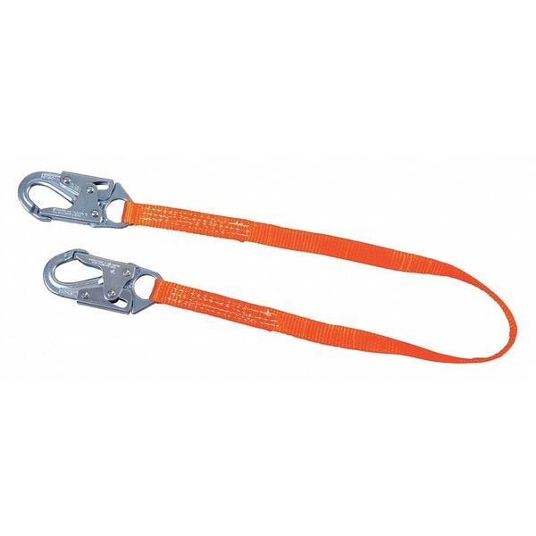 Titan II Positioning Lanyard, 6 ft. Length, Snap Hook, Steel, 1 Leg(s), 310 lb. Weight Capacity