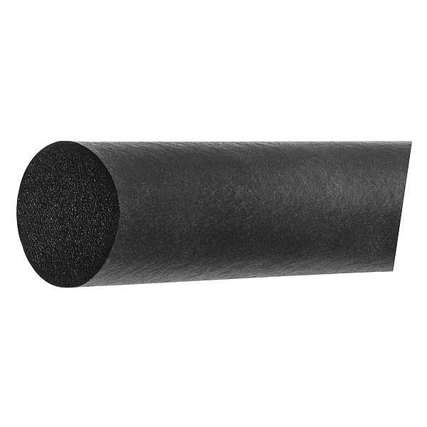 Foam Cord, 15 ft. L, 1" dia., Black