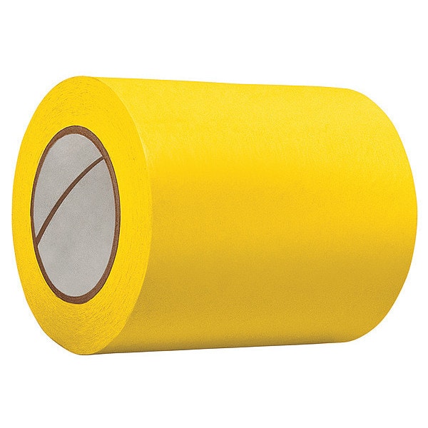 Masking Tape, 1 in W x 60 yd L, 4.9 mil Thick, Yellow, Rubber Adhesive, 36 PK
