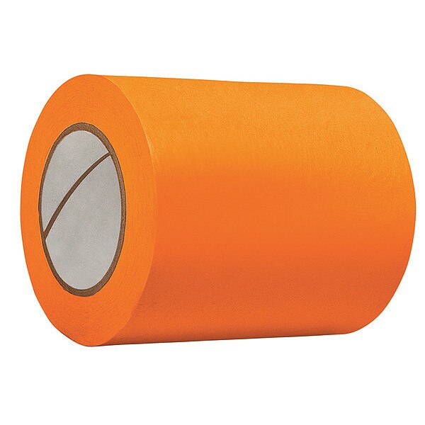 Masking Tape, 1 in W x 60 yd L, 4.8 mil Thick, Orange, Rubber Adhesive, 36 PK