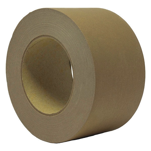 Masking Tape, 3 in W x 60 yd L, 7.5 mil Thick, Brown, Rubber Adhesive