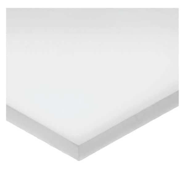 White Polystyrene Polystyrene Sheet 96" L x 48" W x 3/16" Thick