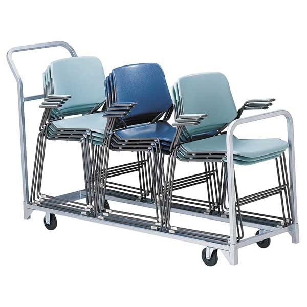 Folding/Stacked Chair Cart, 67x22x43-1/4"