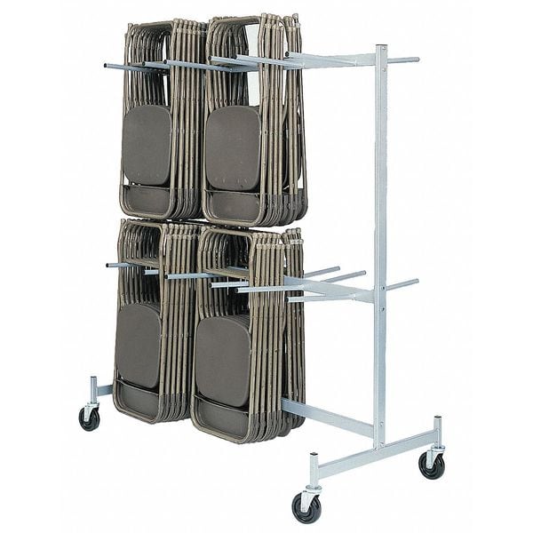 Folding Chair Stacking Cart, 72 Chairs, 800 lb.