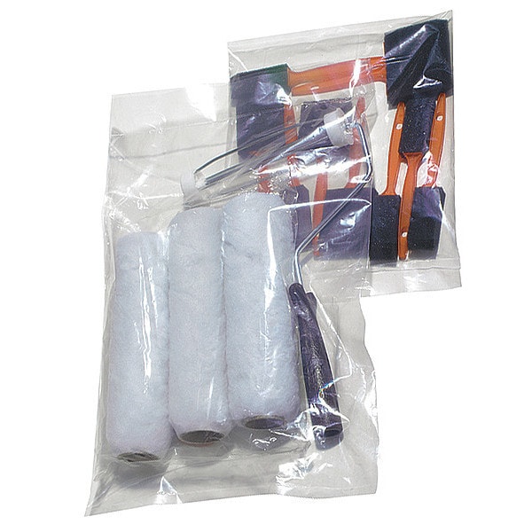 Open Poly Bags, 6" x 4", 1.25 mil, Clear, None, 5000 PK