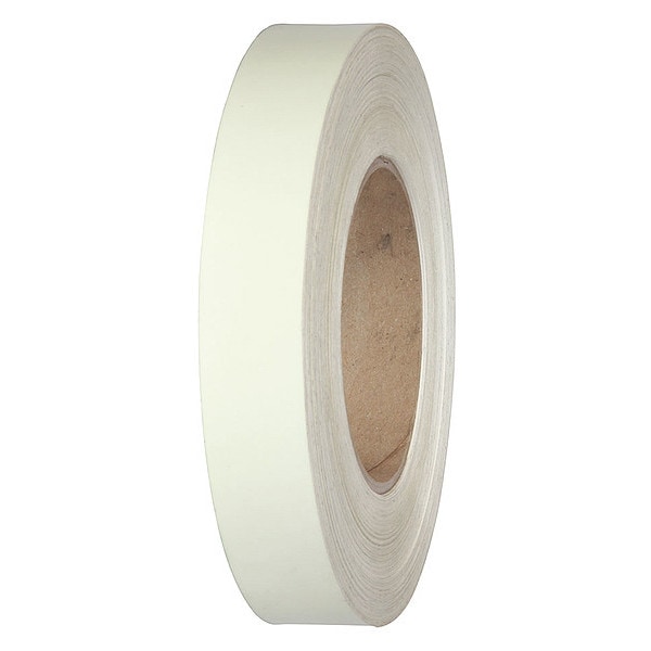 Floor Marking Tape, Aluminum, No Legend, White, 1 in W., 8 mil Thickness