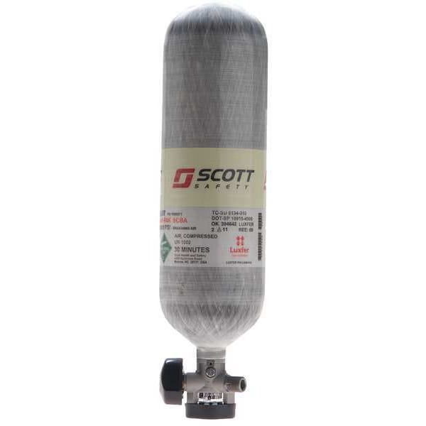 SCBA Cylinder, 4500 psi, Gray, Carbon Fiber