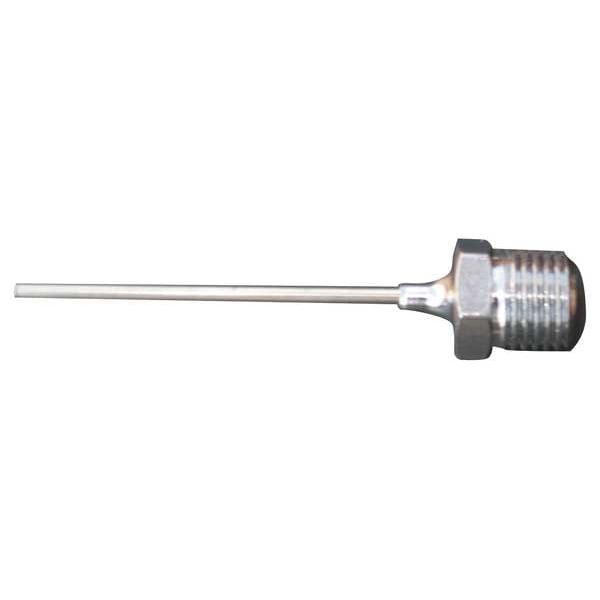Needle, Reusable Blunt Probe 1/4 in NPT, Stainless Steel, Silver, 5 PK