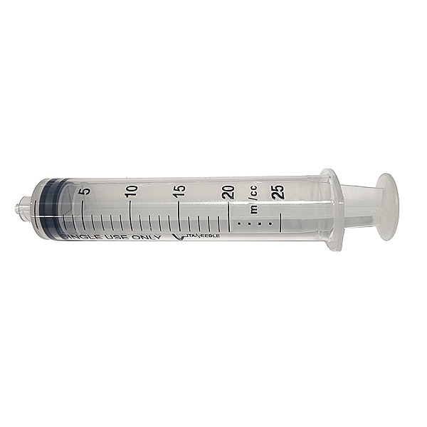Dispensing Syringe, 20 mL, Manual, Luer Lock, High Density Polypropylene, Translucent, PK10