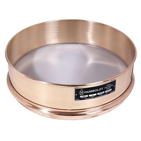 Wet Washing Sieve, 12 In, No 200, 6 In Deep
