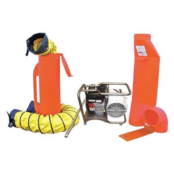 Confined Space Blower, Gasoline, 15in.