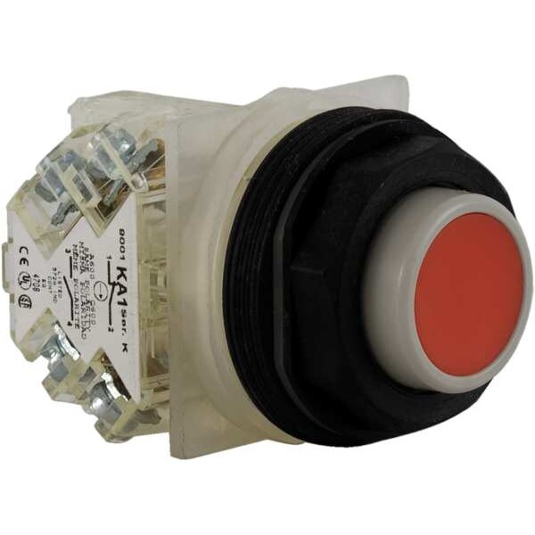 Push Button Operator, Extended, Momentary Action, Not Applicable Release, Non-Illuminated, Red