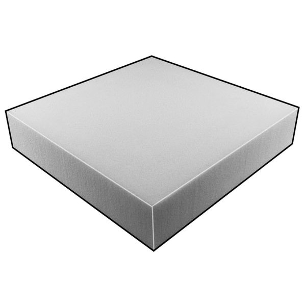 Foam Sheet, Open Cell, 24 in W, 24 in L, 1 1/2 in Thick, Natural