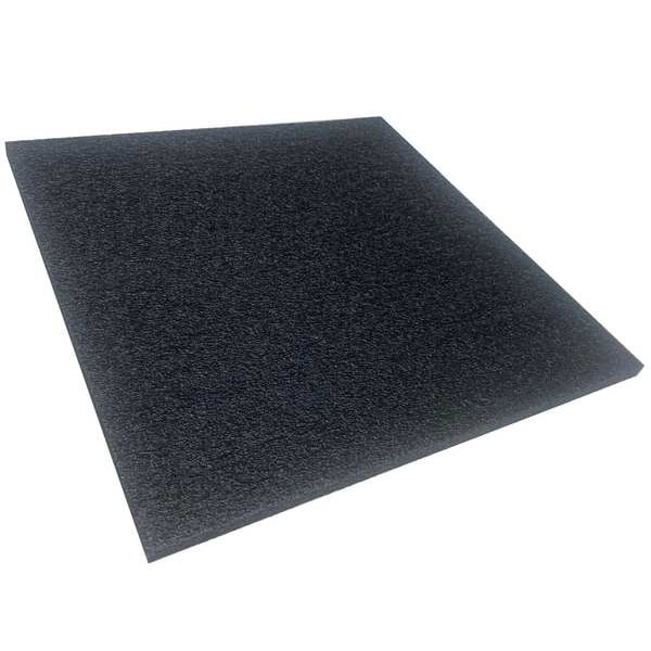 Foam Sheet, Water-Resistant Closed Cell, 24 in W, 18 in L, 1/2 in Thick, Charcoal
