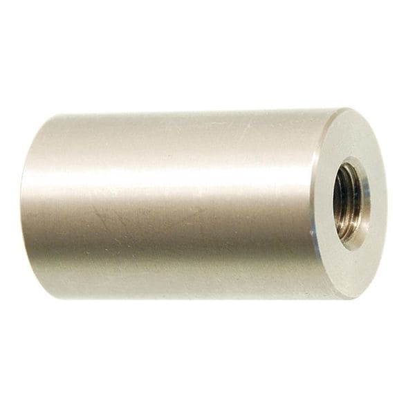 Round Standoffs, 5/16"-18 Thrd Sz, 1/2 in Bd L, 18-8 Stainless Steel Brushed, 5/8 in OD, 2 PK
