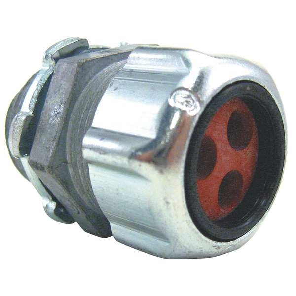 Conduit Fitting Grounding Connector, 1 in, Liquid-Tight, Steel, Silver