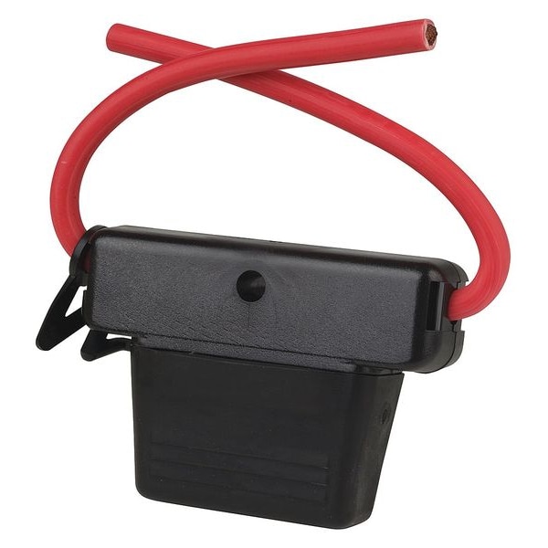 Fuse Holder, 20 to 60A Amp Range, 32V DC Volt Rating, 1 Poles, Wire Leads
