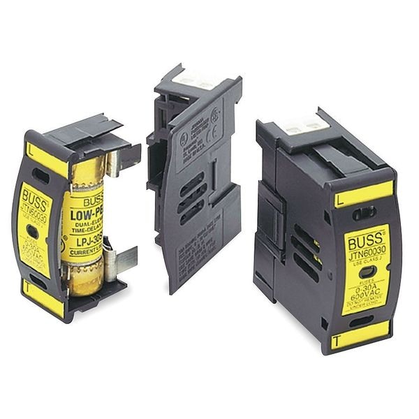 Fuse Holder, 31 to 60A Amp Range, 600V AC Volt Rating, 1 Poles, Box Lug