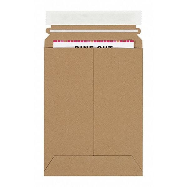 Mailer Envelope 6"L x 8"W, Kraft, Pk100