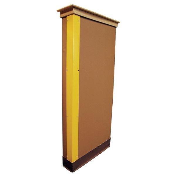 Corner Guard, Flame Retardant, Yellow, 4"W X 48"H