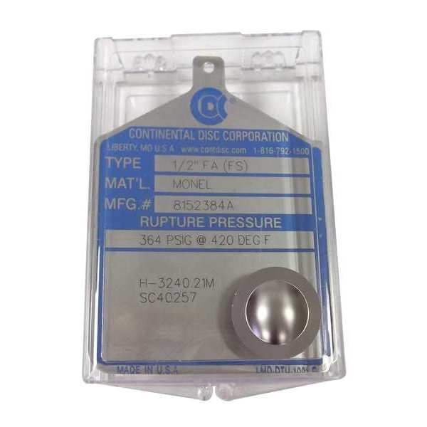 Rupture Disk, Monel
