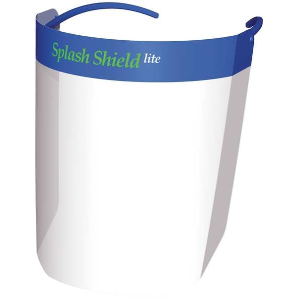 Face Shield, Clear Visor, 7 1/2 in Height, Hook-and-Loop Suspension