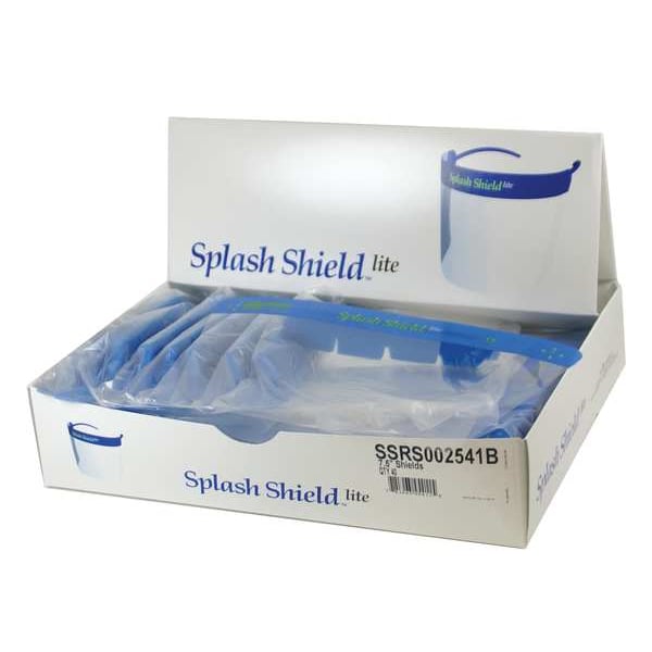 Face Shield Visor, Clear Visor, 7 1/2 in Height, Anti-Fog Lens, clear