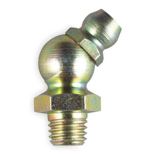 Grease Fitting, 45deg, 1/4-28 Sae 82, PK10