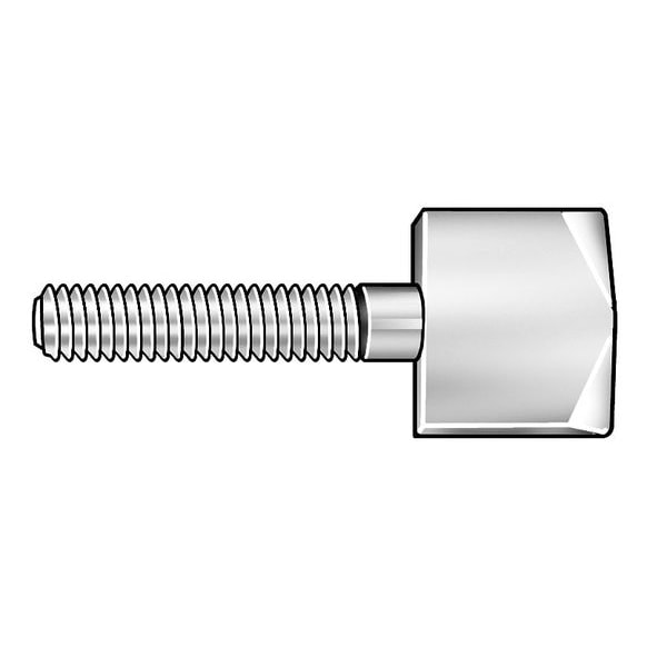 Thumb Screw, 5/16"-18 Thread Size, Spade, Plain 18-8 Stainless Steel, 3/4 in Head Ht, 2 in Lg