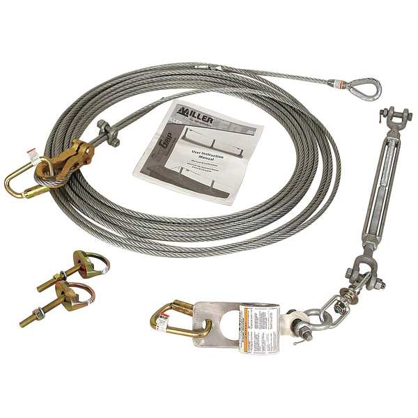 SkyGrip Horizontal Lifeline Kit, 60 ft Length, 310 lb Weight Capacity