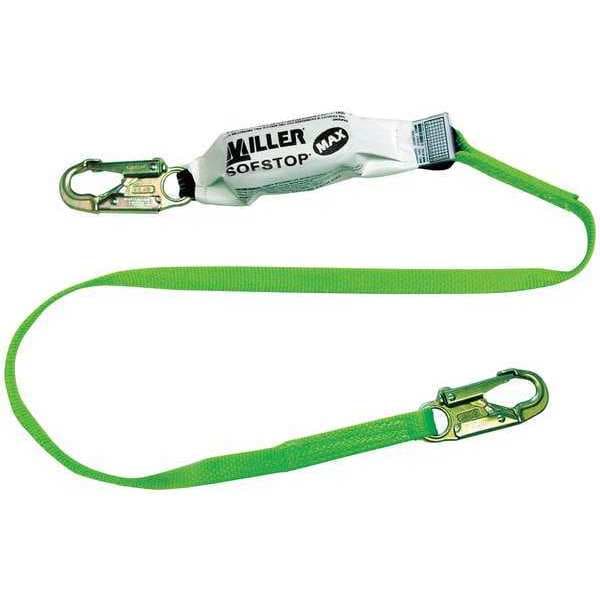 Miller Shock Absorbing Lanyard, 6 ft. Length, 1 Leg(s), 400 lb. Weight Capacity