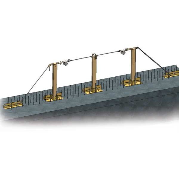 Xenon Temporary Horizontal Lifeline, 180 ft Length, 310 lb Weight Capacity