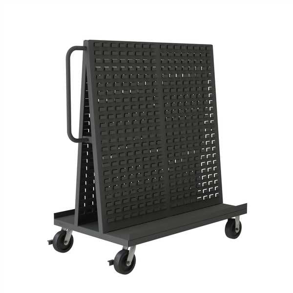 Steel Mobile A-Frame Louvered Rack, 48 in D x 48 in H x 30 in W, Gray
