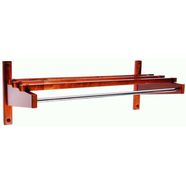 Economy Wood Coat Rack, Walnut, 24"