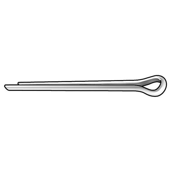 Cotter Pin, 1/4"Dx4" L, Brass, PK10