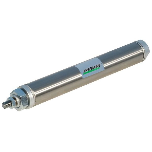 Round Body Cylinder, 1 1/16 in Bore, 3 in Stroke, Round Body Single Acting, Stainless Steel .