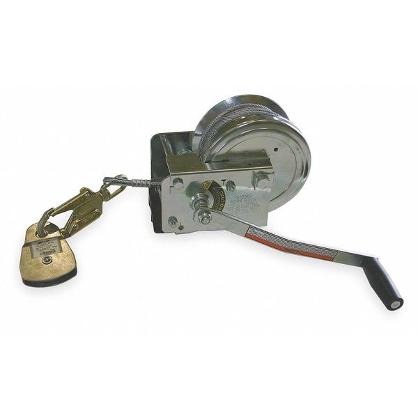 Confined Space Winch, 12 in. Wx11 in. H