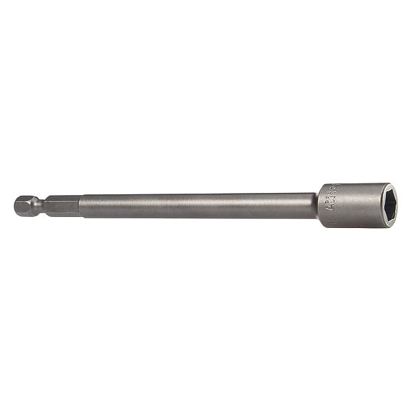 Nutsetter, 5/16"Hex, 4" L, Steel, Unfinished