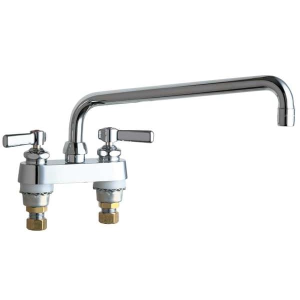 Low Arc Kitchen Faucet, Manual, 4" Mount, 2 Hole Commercial