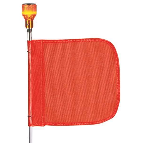 Warning Whip, White Whip, Orange Flag, Fiberglass Whip, Plastic Coated Nylon Mesh Flag