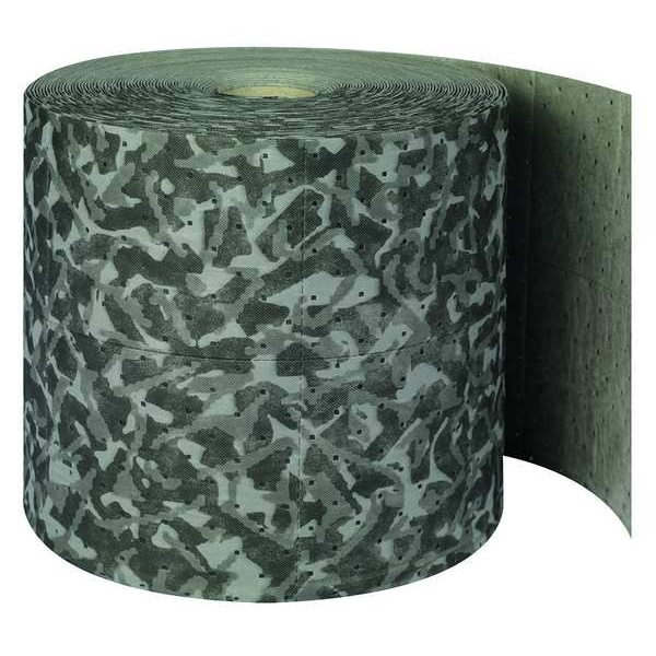 Sorbent Roll, 26 gal, 15 in x 150 ft, Universal, Gray, Polypropylene