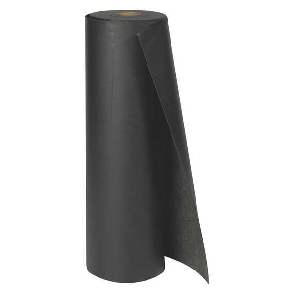 Sorbent Roll, 25 gal, 3 ft x 100 ft, Universal, Black, Polypropylene