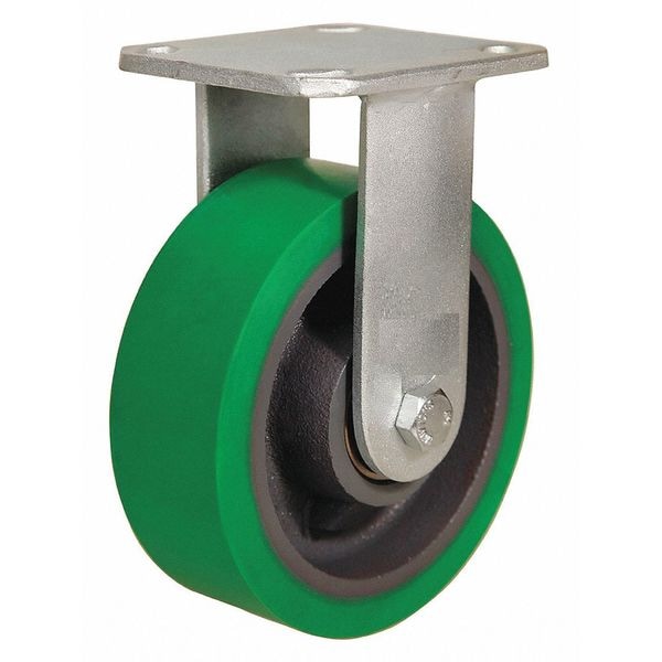Plte Caster, Rgd, Poly, 6 in., 1250 lb.