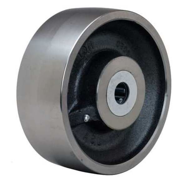 Caster Wheel, Steel, 8 in., 14,000 lb., Slvr