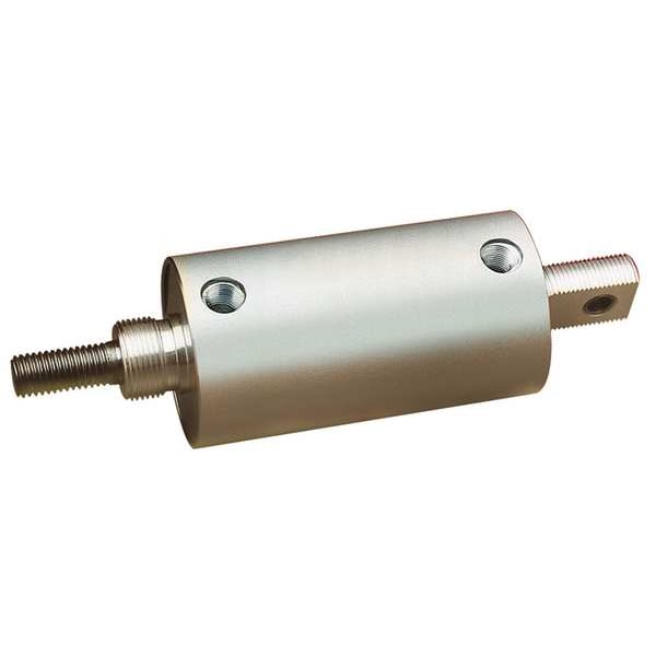 Air Cylinder, 1 1/2 in Bore, 15 in Stroke, Round Body Double Acting, Aluminum .