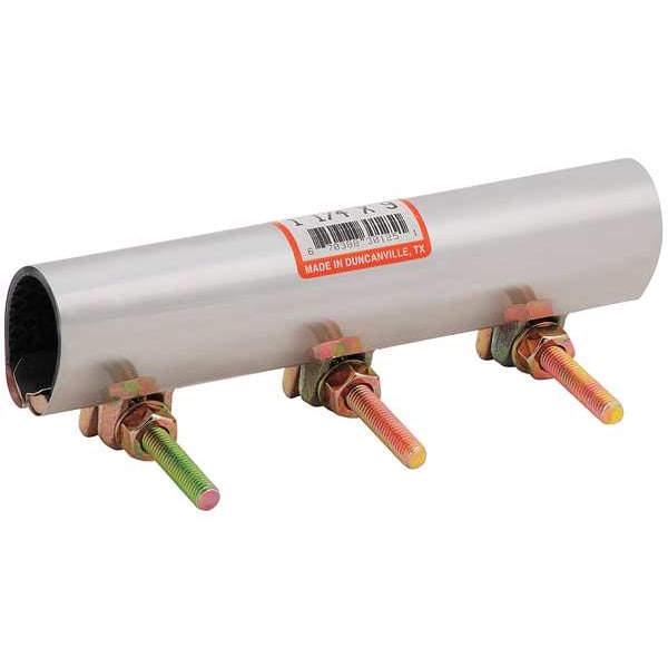 Repair Clamp, 3 Bolt, 1 1/4 In, 304SS